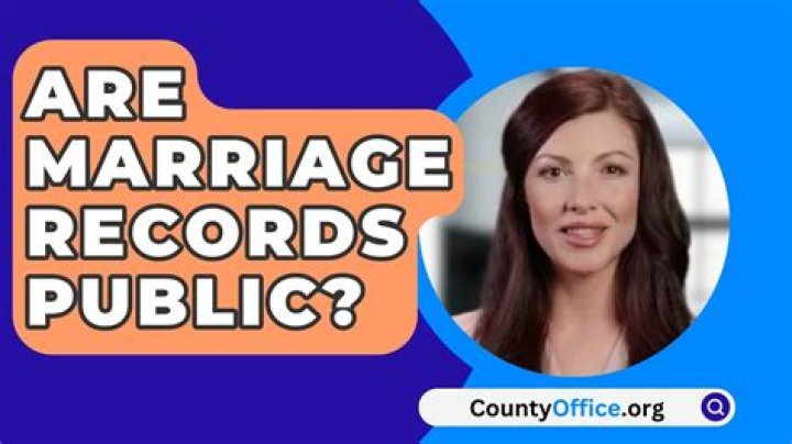 Are marriage records public in Ohio?