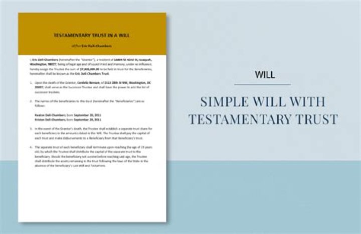 Can a trust be established in a will?