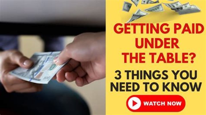 Can an employee get in trouble for being paid under the table?