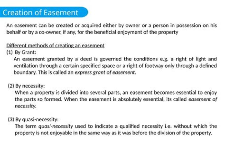 Can easement be created by Grant?