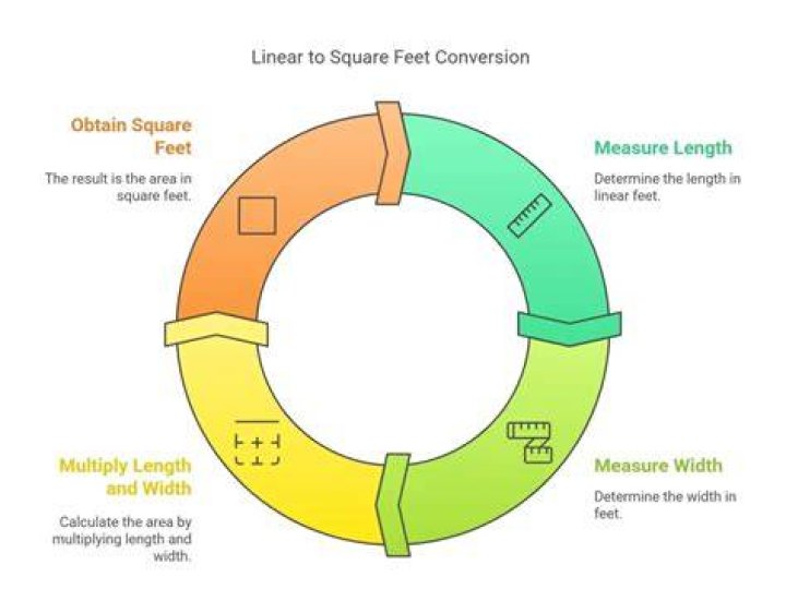 How do I convert linear feet to square feet?