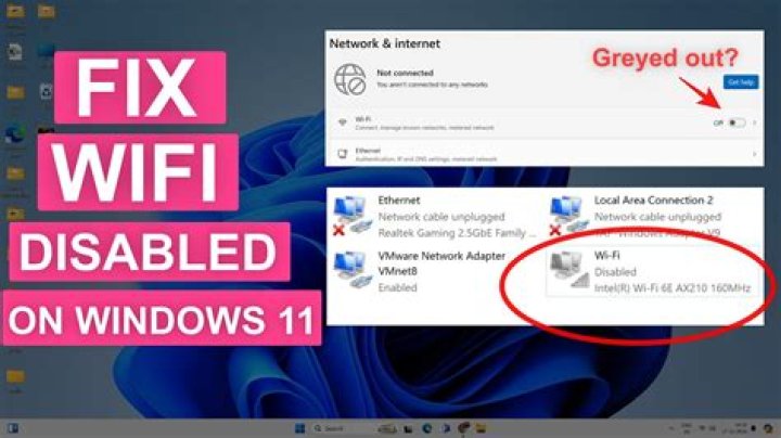 How do I fix WiFi disabled?