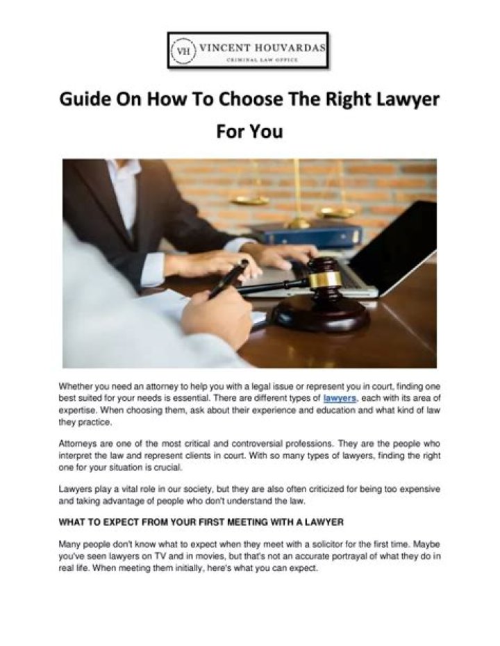 How do I know if I choose the right lawyer?