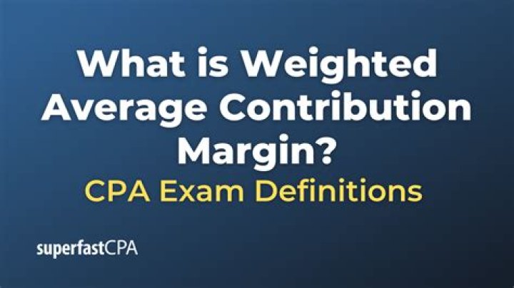 How do you find the weighted average contribution margin per unit?
