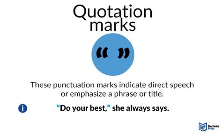 How do you use quotation marks in a speech?
