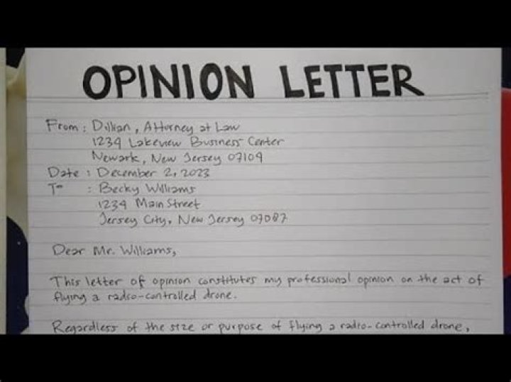 How do you write an opinion letter?