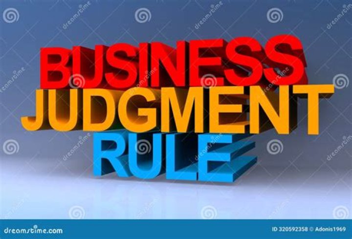 How does business Judgement rule apply?
