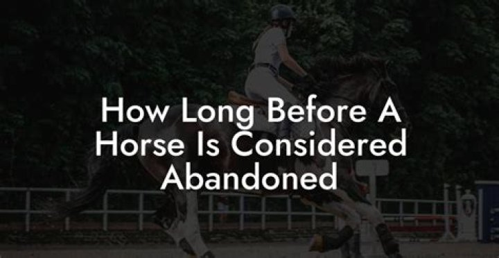 How long before possessions are considered abandoned?