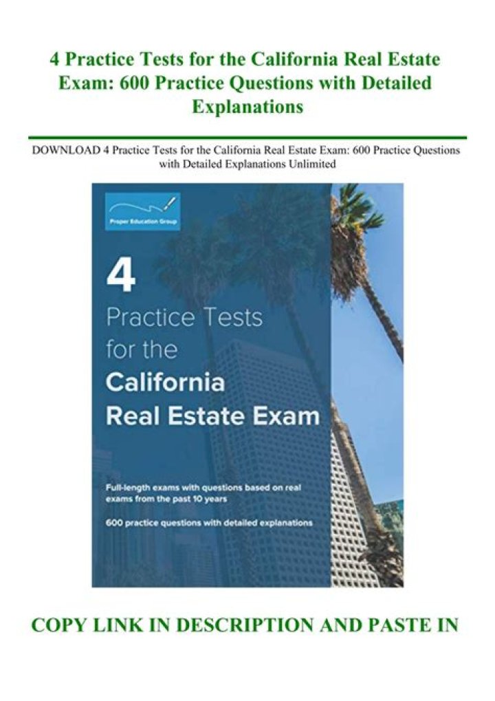 How many questions are on the real estate exam for California?