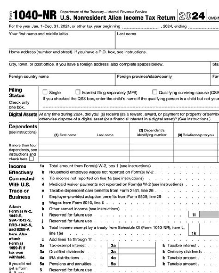 Should you file a Form 1040NR US Nonresident Alien Income Tax Return?