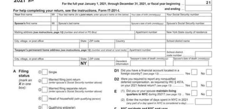 What is an it201 form?