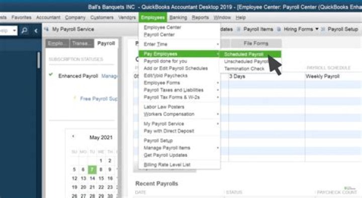 What is scheduled payroll?