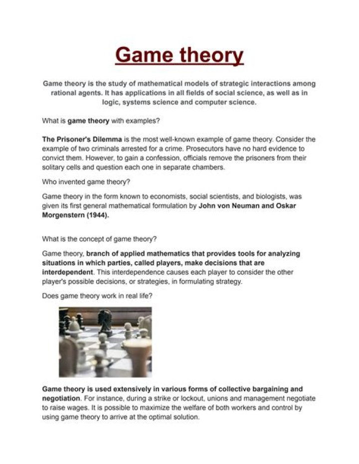 What is the importance of game theory?