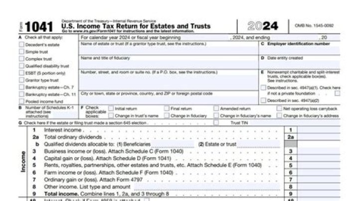 When do estates and trusts have to file Form 1041?